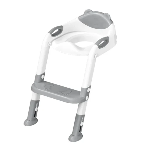Potty Training Seat with Ladder, Safe & Comfortable Toilet Trainer for Kids, Anti-Slip, Grey - Image 8